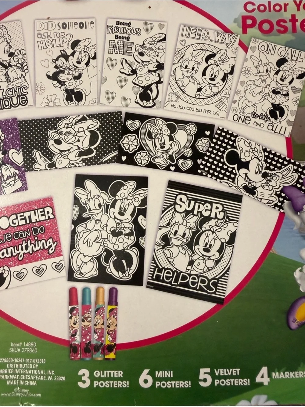Disney Color Your Own Posters Set with Markers